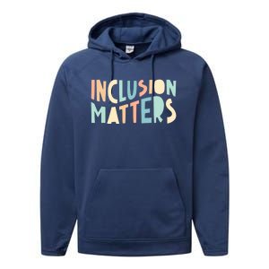 Inclusion Matters Special Education Autism Awareness Teacher Performance Fleece Hoodie