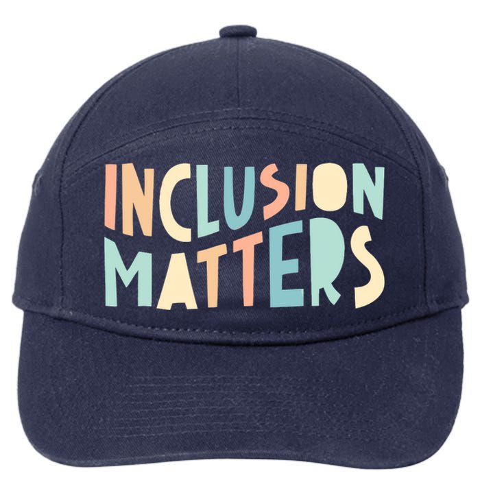 Inclusion Matters Special Education Autism Awareness Teacher 7-Panel Snapback Hat