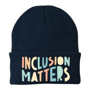 Inclusion Matters Special Education Autism Awareness Teacher Knit Cap Winter Beanie