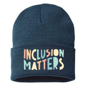 Inclusion Matters Special Education Autism Awareness Teacher Sustainable Knit Beanie