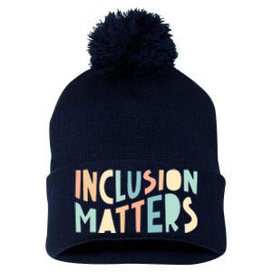 Inclusion Matters Special Education Autism Awareness Teacher Pom Pom 12in Knit Beanie