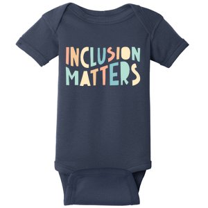 Inclusion Matters Special Education Autism Awareness Teacher Baby Bodysuit