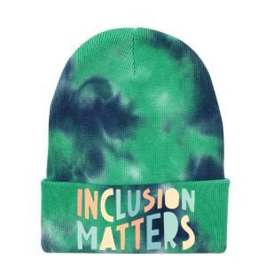 Inclusion Matters Special Education Autism Awareness Teacher Tie Dye 12in Knit Beanie