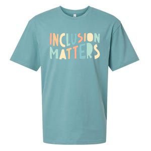 Inclusion Matters Special Education Autism Awareness Teacher Sueded Cloud Jersey T-Shirt