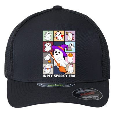 In My Spooky Era Groovy Hippie Halloween Ghost Flexfit Unipanel Trucker Cap