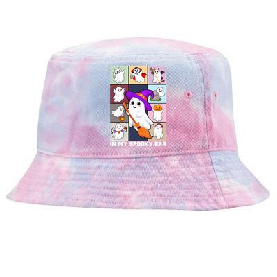 In My Spooky Era Groovy Hippie Halloween Ghost Tie-Dyed Bucket Hat