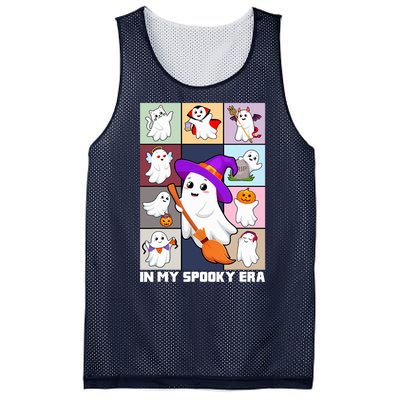 In My Spooky Era Groovy Hippie Halloween Ghost Mesh Reversible Basketball Jersey Tank