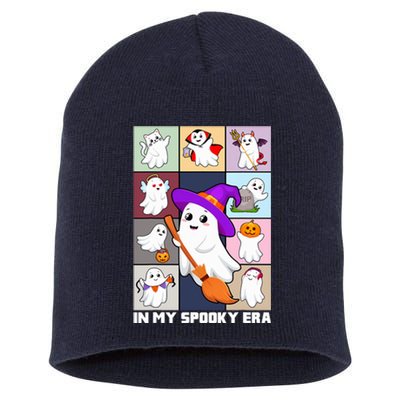 In My Spooky Era Groovy Hippie Halloween Ghost Short Acrylic Beanie