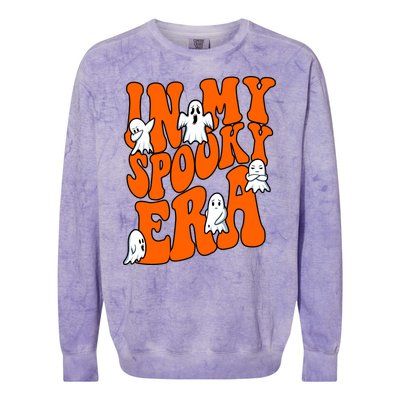 In My Spooky Era Halloween Groovy Colorblast Crewneck Sweatshirt