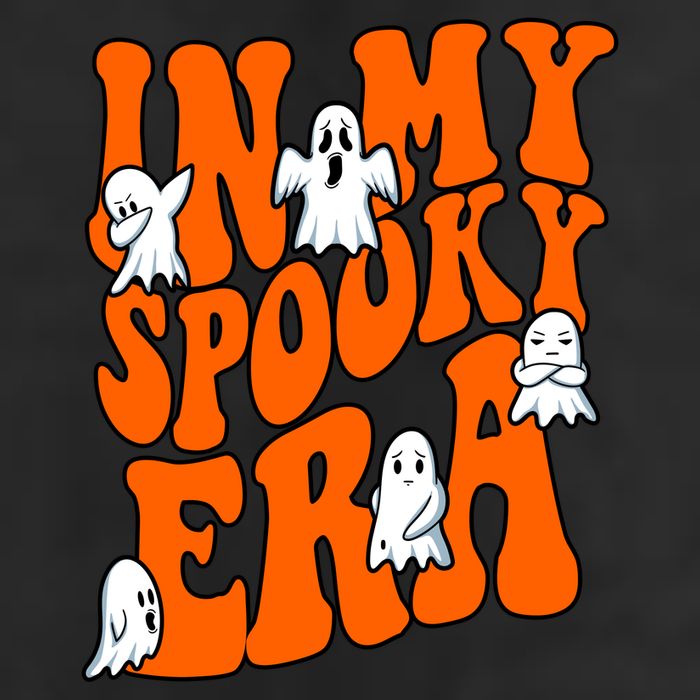 In My Spooky Era Halloween Groovy 7 Panel Mesh Trucker Snapback Hat