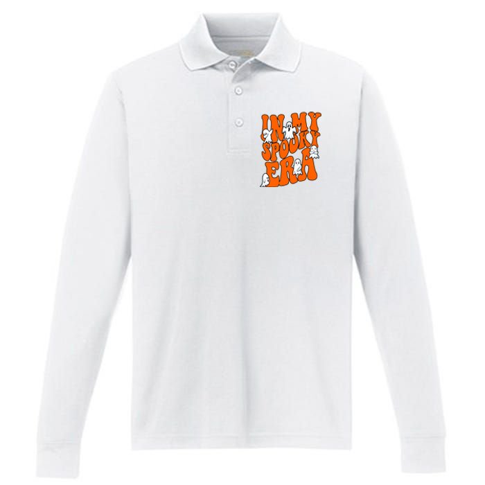 In My Spooky Era Halloween Groovy Performance Long Sleeve Polo