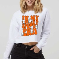 In My Spooky Era Halloween Groovy Cropped Pullover Crew