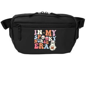 In My Spooky Nurse Era Funny Halloween Nurse Groovy Ghost Gift Crossbody Pack