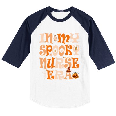 In My Spooky Nurse Era Ghost Halloween Witch Spooky Nurse Cool Gift Baseball Sleeve Shirt