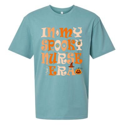 In My Spooky Nurse Era Ghost Halloween Witch Spooky Nurse Cool Gift Sueded Cloud Jersey T-Shirt