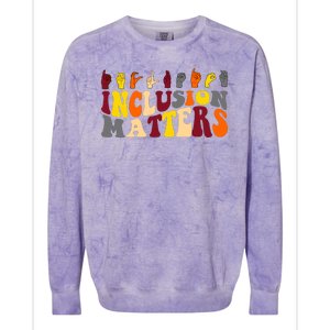 Inclusion Matters Sign Language Colorblast Crewneck Sweatshirt