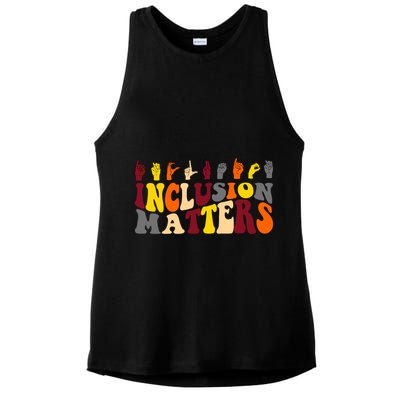 Inclusion Matters Sign Language Ladies PosiCharge Tri-Blend Wicking Tank