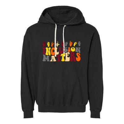 Inclusion Matters Sign Language Garment-Dyed Fleece Hoodie