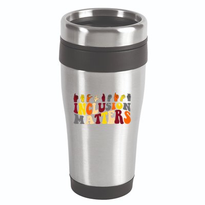 Inclusion Matters Sign Language 16oz Travel Tumbler