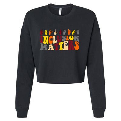 Inclusion Matters Sign Language Cropped Pullover Crew