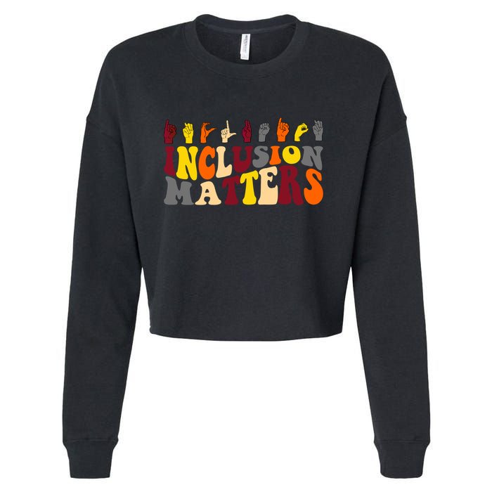 Inclusion Matters Sign Language Cropped Pullover Crew