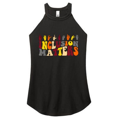 Inclusion Matters Sign Language Women's Perfect Tri Rocker Tank