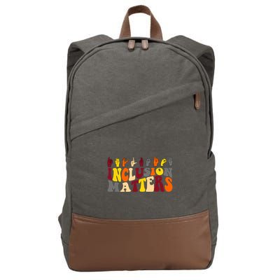 Inclusion Matters Sign Language Cotton Canvas Backpack
