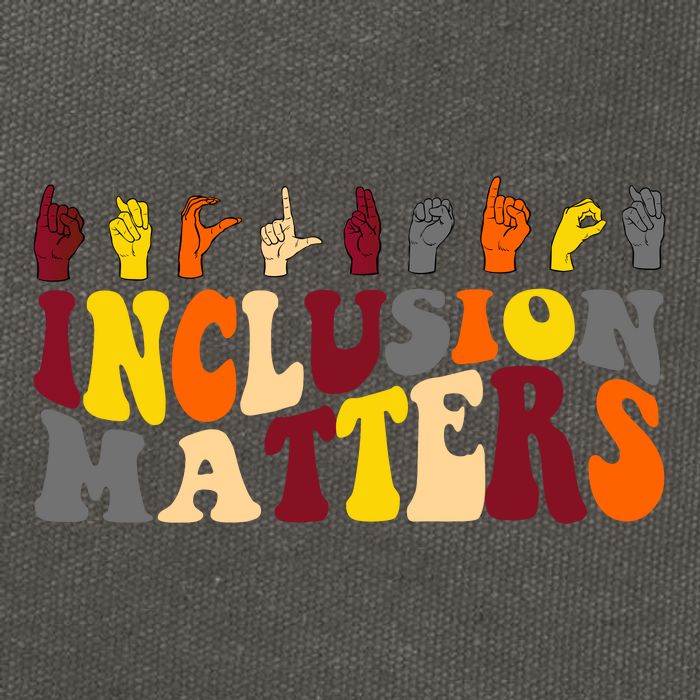 Inclusion Matters Sign Language Cotton Canvas Backpack