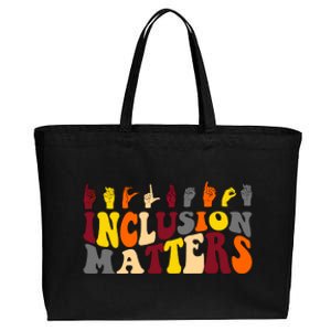 Inclusion Matters Sign Language Cotton Canvas Jumbo Tote