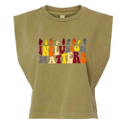 Inclusion Matters Sign Language Garment-Dyed Women's Muscle Tee