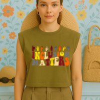 Inclusion Matters Sign Language Garment-Dyed Women's Muscle Tee