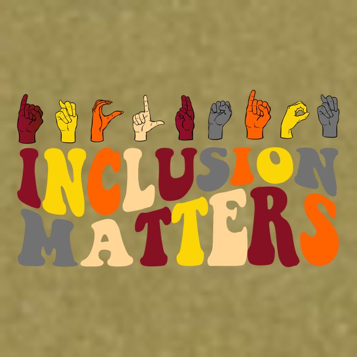 Inclusion Matters Sign Language Garment-Dyed Women's Muscle Tee