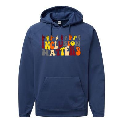 Inclusion Matters Sign Language Performance Fleece Hoodie