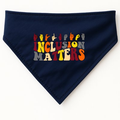 Inclusion Matters Sign Language USA-Made Doggie Bandana