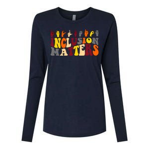 Inclusion Matters Sign Language Womens Cotton Relaxed Long Sleeve T-Shirt