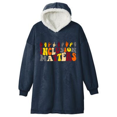 Inclusion Matters Sign Language Hooded Wearable Blanket