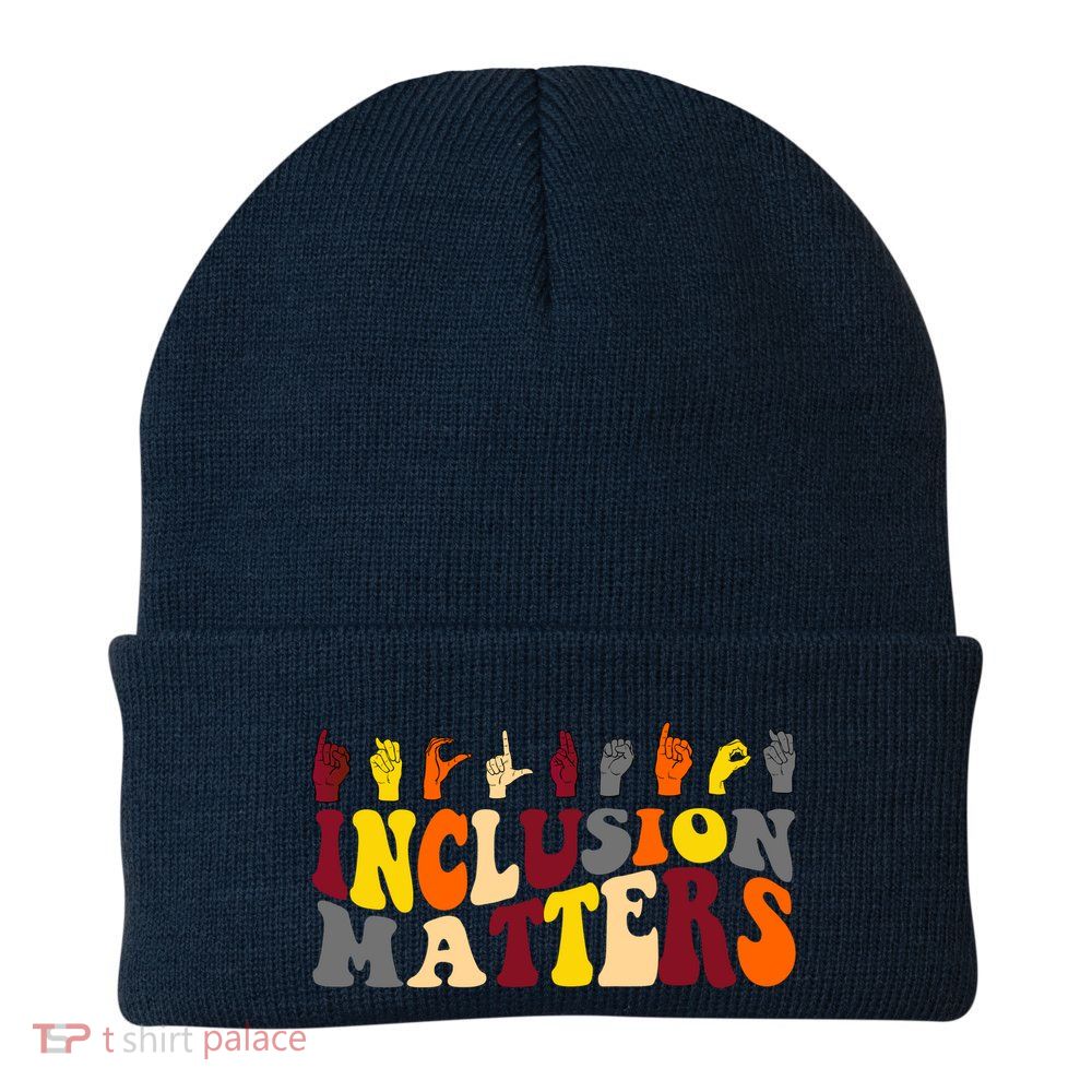 Inclusion Matters Sign Language Knit Cap Winter Beanie