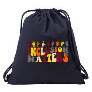 Inclusion Matters Sign Language Drawstring Bag