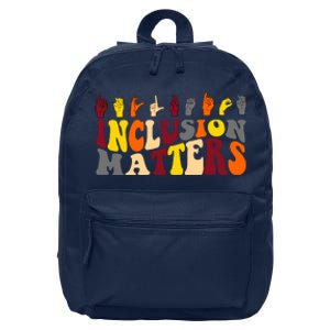 Inclusion Matters Sign Language 16 in Basic Backpack