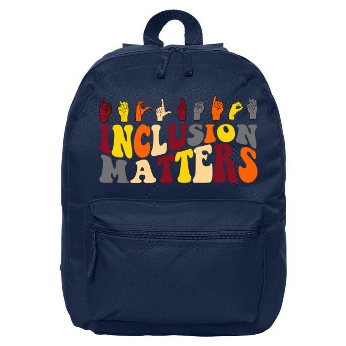 Inclusion Matters Sign Language 16 in Basic Backpack