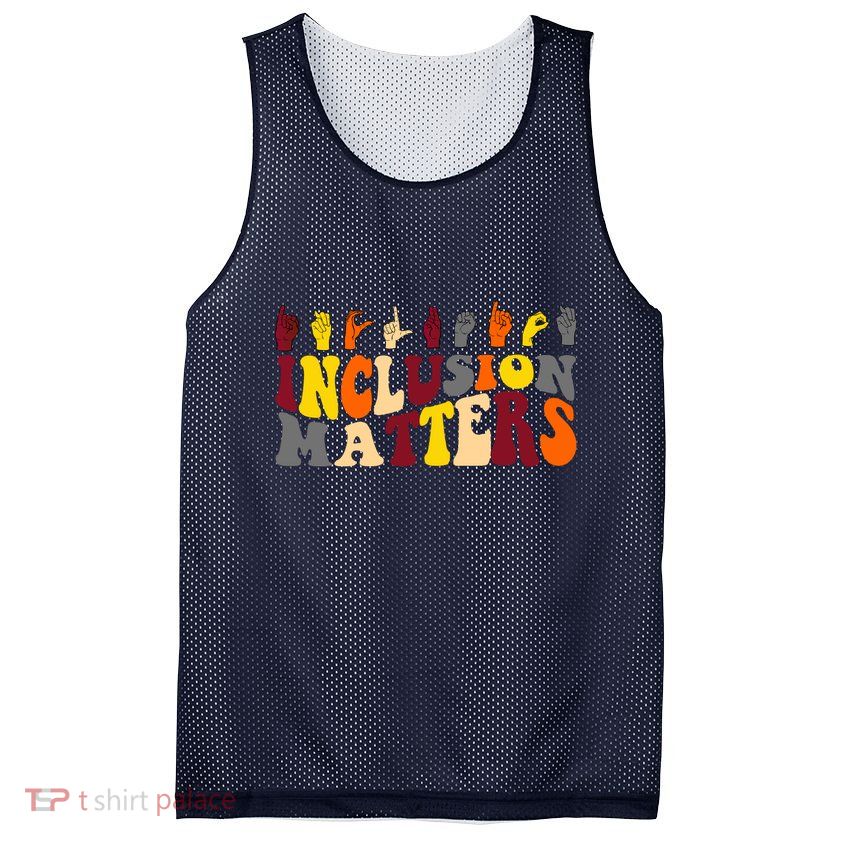 Inclusion Matters Sign Language Mesh Reversible Basketball Jersey Tank