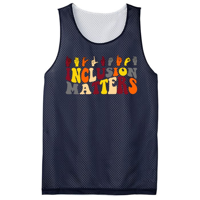 Inclusion Matters Sign Language Mesh Reversible Basketball Jersey Tank