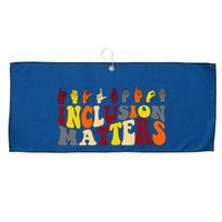 Inclusion Matters Sign Language Large Microfiber Waffle Golf Towel