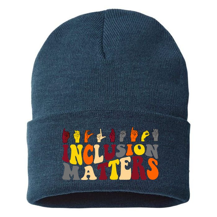 Inclusion Matters Sign Language Sustainable Knit Beanie