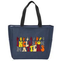 Inclusion Matters Sign Language Zip Tote Bag
