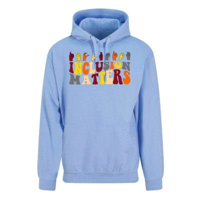 Inclusion Matters Sign Language Unisex Surf Hoodie