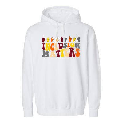 Inclusion Matters Sign Language Garment-Dyed Fleece Hoodie