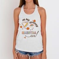 In My Spooky Maestra Era Halloween Teacher Women's Knotted Racerback Tank