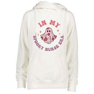 In My Spooky Nurse Era Halloween Groovy Witchy Spooky Nurse Cool Gift Womens Funnel Neck Pullover Hood