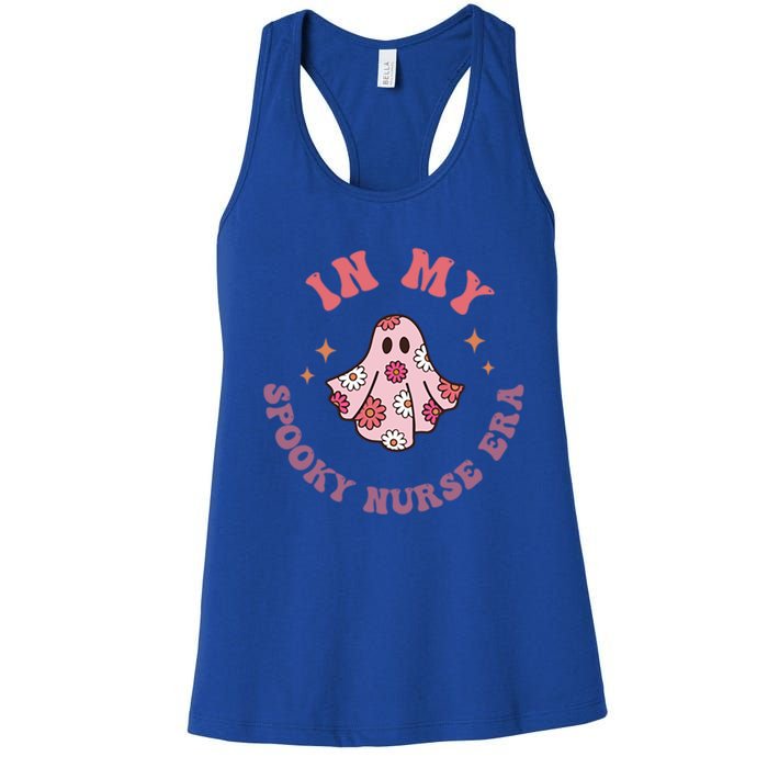 In My Spooky Nurse Era Halloween Groovy Witchy Spooky Nurse Cool Gift Women's Racerback Tank